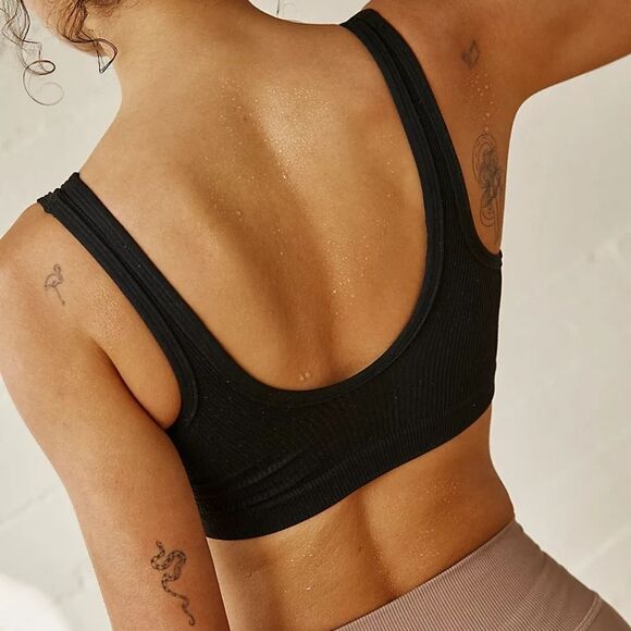 NWOT Free People Happiness Runs Scoop Neck Bra - Picture 6 of 13